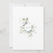 Elegante botanische eucalyptus groen Uitnodiging (Achterkant)