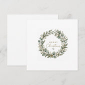 Elegante Botanische Eucalyptus Kerst Uitnodiging (Voorkant / Achterkant)