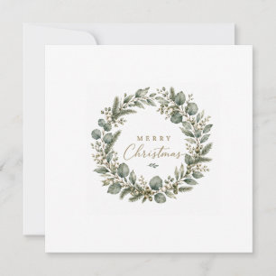 Elegante Botanische Eucalyptus Kerst Uitnodiging