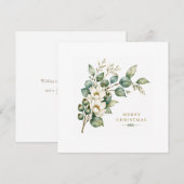 Elegante botanische Eucalyptus Kerstkaart (Voorkant / Achterkant)