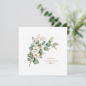Elegante botanische Eucalyptus Kerstkaart (Staand voorkant)