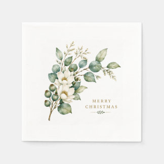 Elegante botanische Eucalyptus Kerstservetten Servet