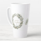 Elegante botanische eucalyptus latte mok (Linkerhoek)