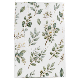 Elegante botanische eucalyptus middelgrote cadeaut medium cadeauzakje