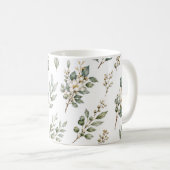 Elegante botanische eucalyptus mok (Voorkant rechts)