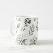 Elegante botanische eucalyptus mok (Voorkant links)