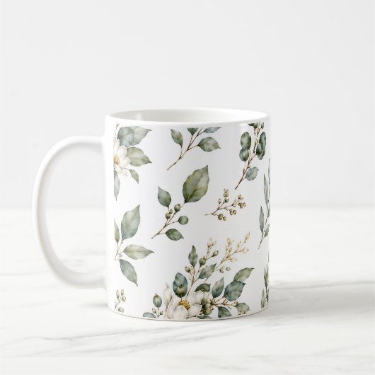 Elegante botanische eucalyptus mok (Links)