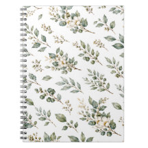 Elegante botanische eucalyptus notitieboek