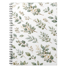 Elegante botanische eucalyptus notitieboek