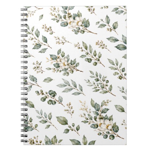 Elegante botanische eucalyptus notitieboek (Voorkant)