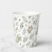 Elegante botanische eucalyptus papieren beker (Achterkant)