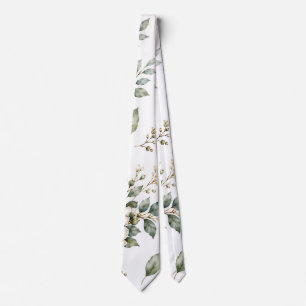 Elegante botanische eucalyptus stropdas