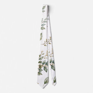 Elegante botanische eucalyptus stropdas