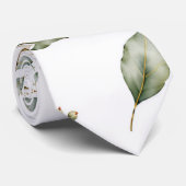 Elegante botanische eucalyptus stropdas (Opgerold)