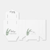 Elegante Botanische Eucalyptus waterverf Bruiloft Bedankdoosjes (Uitgevouwen)