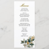 Elegante botanische eucalyptusgroen calligrafie menu (Voorkant)