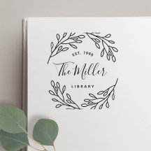 Elegante Botanische Familie Bookplate