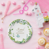 Elegante botanische FEITALLIJKE PENSIONERING Feest Papieren Bordje (Feest)