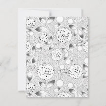 Elegante botanische folkart-ansichtkaart
