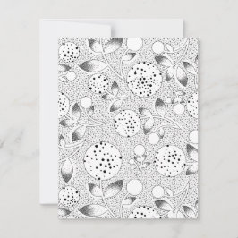 Elegante botanische folkart-ansichtkaart feestdagenkaart