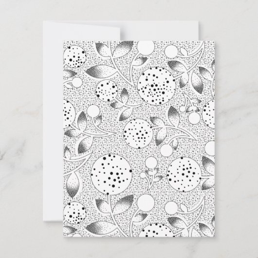 Elegante botanische folkart-ansichtkaart feestdagenkaart (Voorkant)