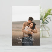 Elegante botanische foto feestdagenkaart (Staand voorkant)