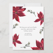 Elegante botanische foto feestdagenkaart (Achterkant)