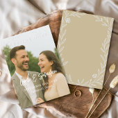 Elegante botanische foto Romantisch script Save The Date