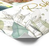 Elegante Botanische Fotocollage Begrafenis Welkom Poster (Hoek)