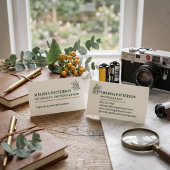Elegante botanische fotograaf visitekaartje