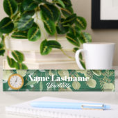 Elegante botanische frame bladeren pastel naambordje