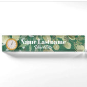 Elegante botanische frame bladeren pastel naambordje (Voorkant)