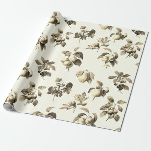 Elegante botanische  fruitbeige cadeaupapier