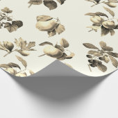 Elegante botanische  fruitbeige cadeaupapier (Hoek)