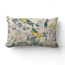 Elegante botanische  Geel Grijs Bloemen