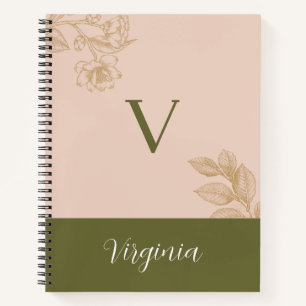Elegante Botanische Gepersonaliseerde - Genoemd me Notitieboek