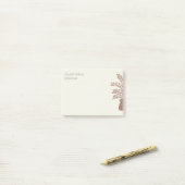 Elegante botanische gepersonaliseerde Post-It-noti Post-it® Notes (Op bureau)