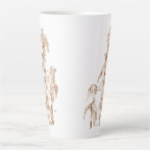 Elegante Botanische Gezellige Inkt Kunst Latte Mok (Voorkant)