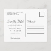 Elegante botanische gouden groen bladeren roos chi aankondigingskaart (Achterkant)