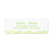 Elegante botanische groene bladeren etiket (Voorkant)