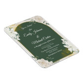 Elegante botanische groene en gouden bruiloft uitn magneet (Rechterzijde)