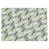 Elegante botanische groene eucalyptus goud geometr groot cadeauzakje (Voorkant)