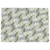Elegante botanische groene eucalyptus goud geometr groot cadeauzakje (Achterkant)