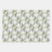 Elegante botanische groene eucalyptus goud geometr inpakpapier vel (Voorkant 2)