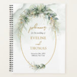 Elegante botanische groene eucalyptus goud geometr planner<br><div class="desc">Bereid je voor op een grillige reis met de elegante botanische groene eucalyptus gouden geometrische planner voor bruiloft. Deze betoverende planner combineert naadloos de schoonheid van natuur met moderne verfijning, waardoor het de perfecte metgezel is voor uw huwelijksavontuur. Met zijn ingewikkelde geometrische ontwerp en weelderige groene eucalyptusaccenten straalt deze planner...</div>