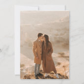 Elegante Botanische Groene Foto Bruiloft Save The Date (Achterkant)
