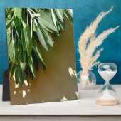 Elegante botanische groene kruiden bladeren salie fotoplaat (Zijkant)