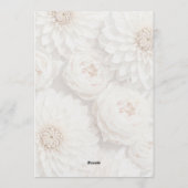 Elegante Botanische Groene & Witte Bloem Bruiloft Kaart (Achterkant)