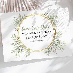 Elegante Botanische Groenelementen Save The Date