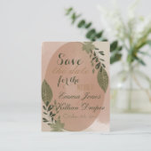 Elegante botanische groenheid aankondigingskaart (Staand voorkant)